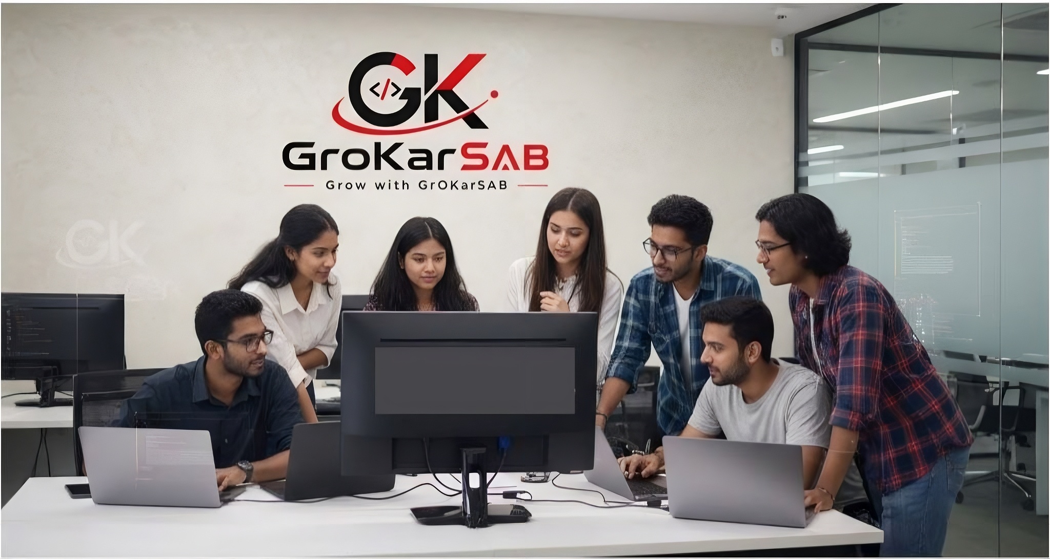 grokarsab-internship Students working